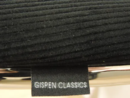 Gispen 412 hocker Manchester ribstof zwart - detail van de stoffering
