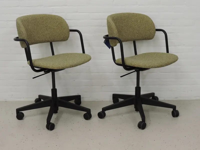 Bureaustoel - Home gele luxe stof
