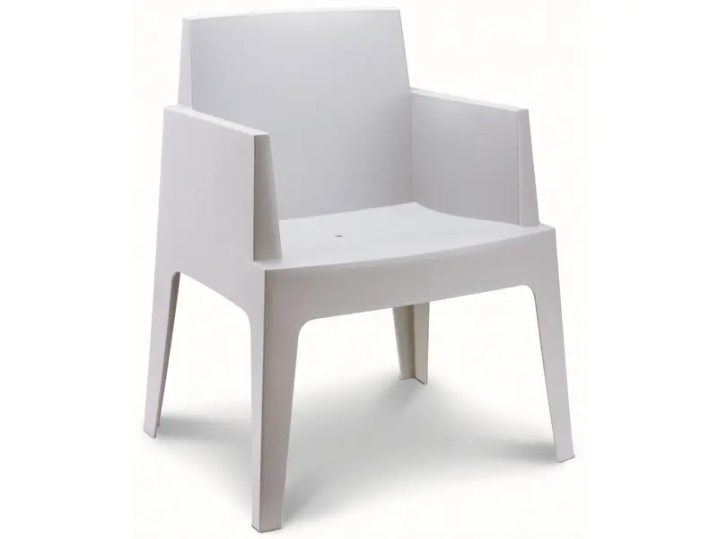 Kuipstoel Box - voor binnen en buiten - silver grey