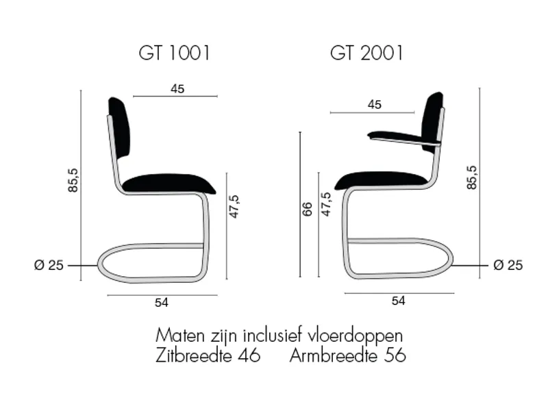 Gispen Today 1001 zwart