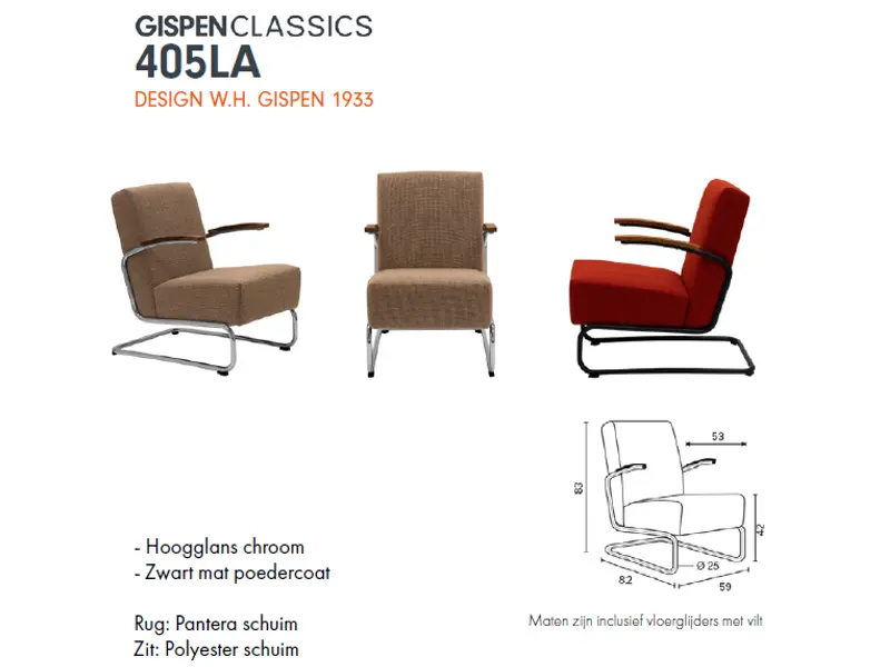 Gispen 405 LA  ribstof Cordova 3027