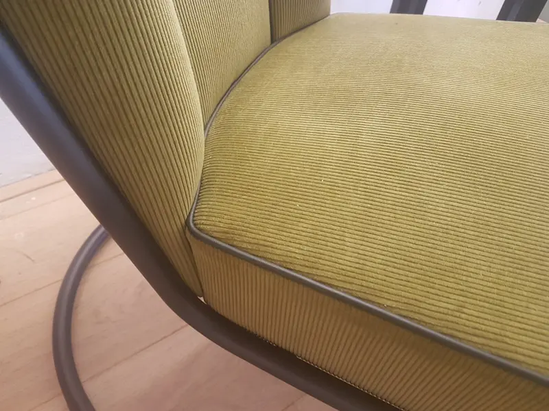 Gispen 412S zwart frame bekleding Cordova groen