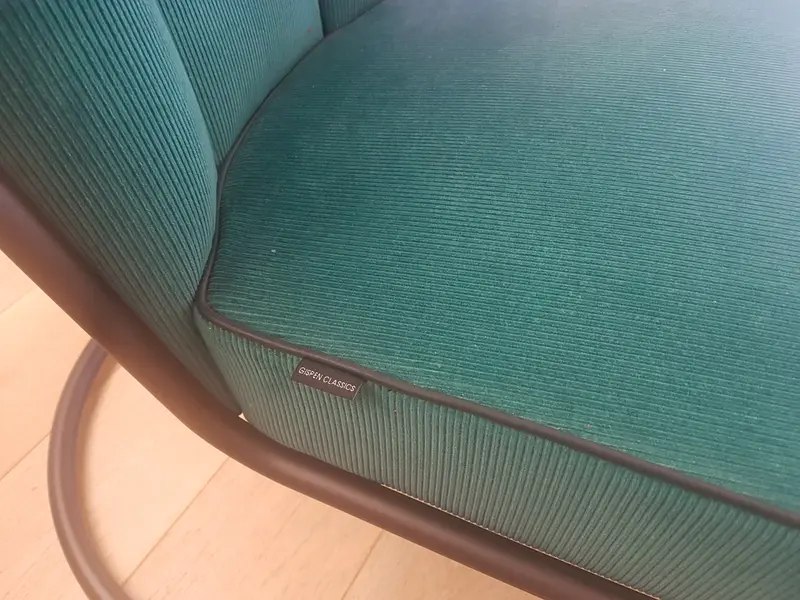 Gispen 412S zwart frame bekleding Cordova groen