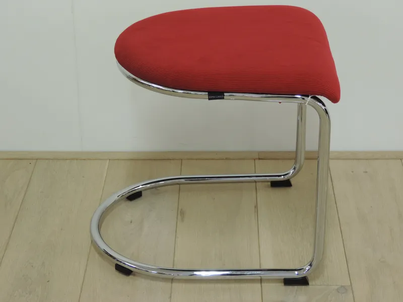 Gispen 412 hocker ribstof felrood
