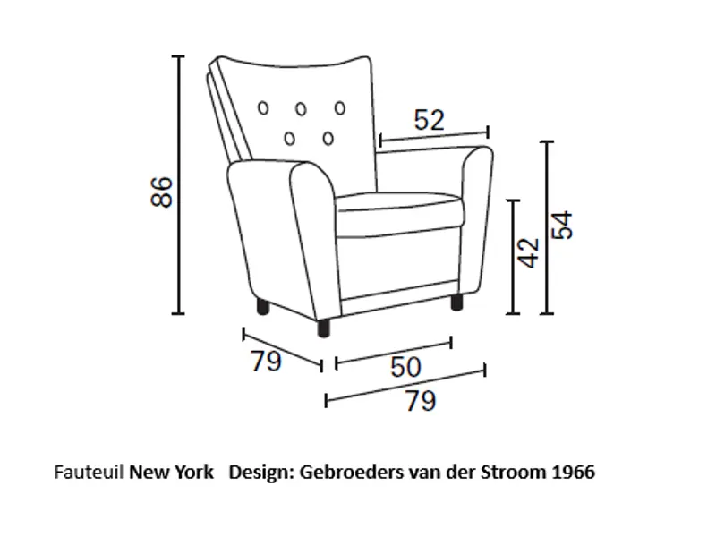 New York Fauteuil ( laatste modellen )