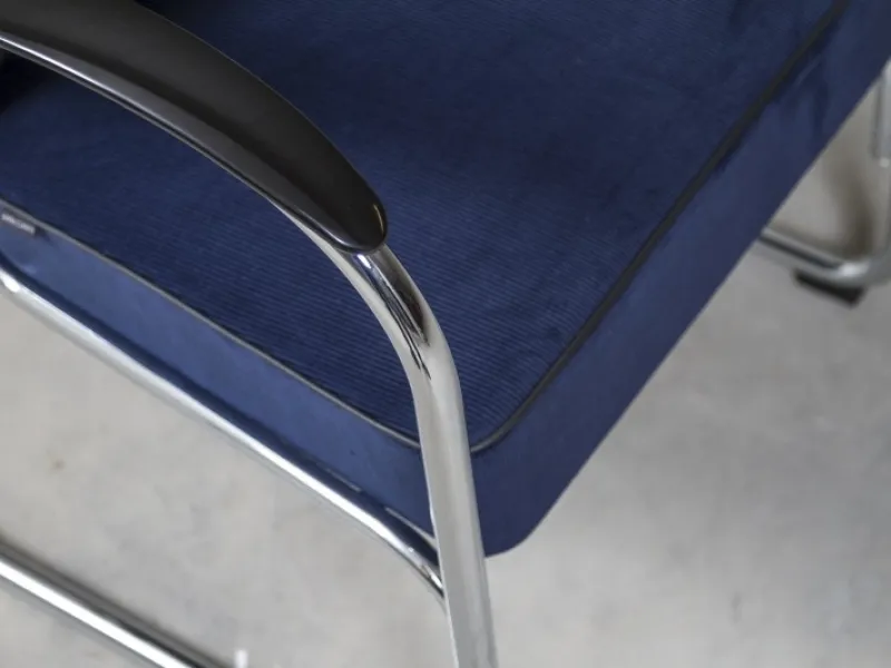 Gispen 412 Manchester ribstof donkerblauw