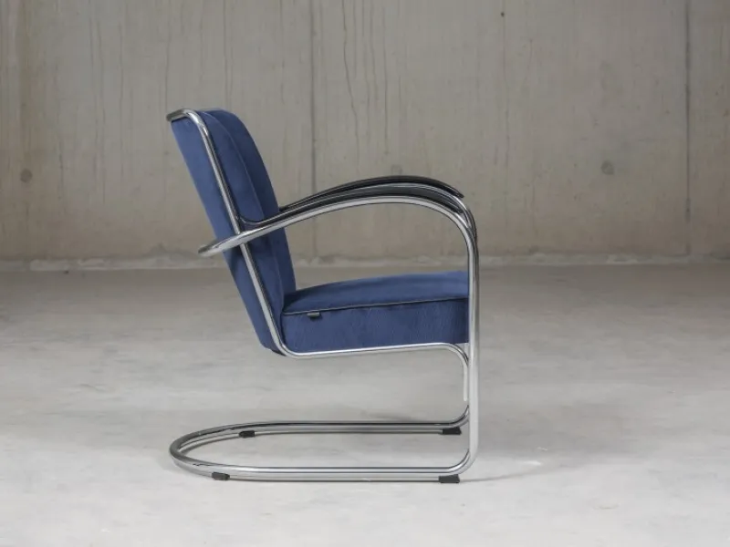 Gispen 412 Manchester ribstof donkerblauw