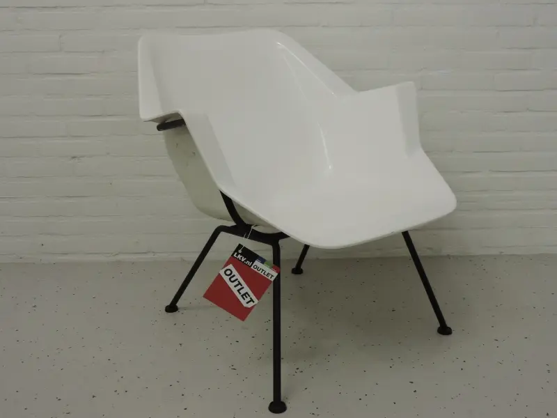 Gispen 416 wit kuip fauteuil