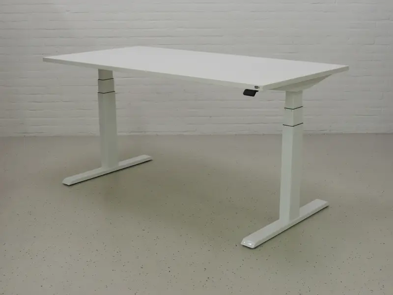 Zit-sta bureau GT-SF met wit frame en wit blad