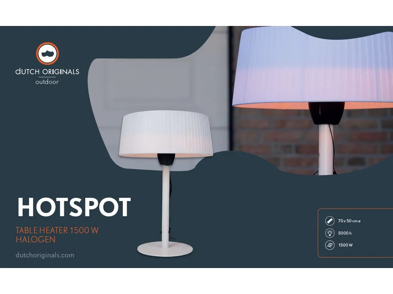 Hotspot terrasverwarmer tafelmodel