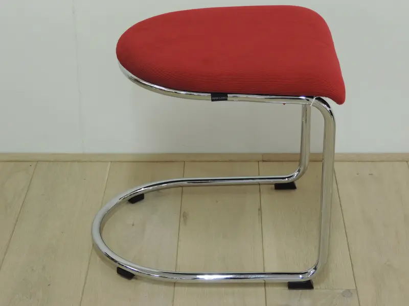 Gispen 412 hocker ribstof felrood