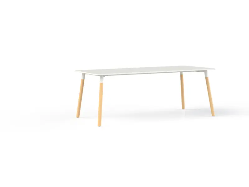 Corner tafel met houten poten