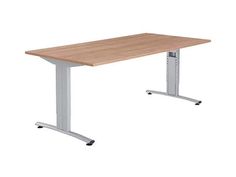 Bureau Basic alu frame / toscaans noten blad