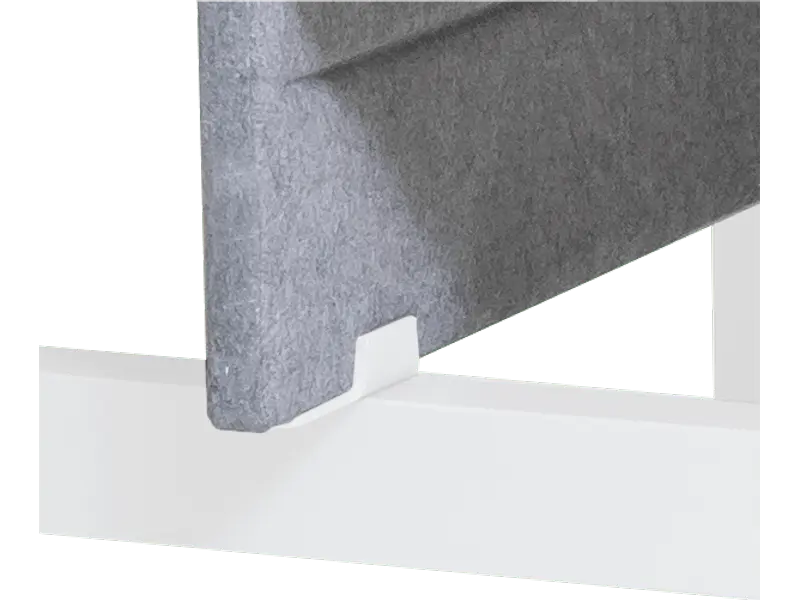 Akoestisch paneel met bladklem