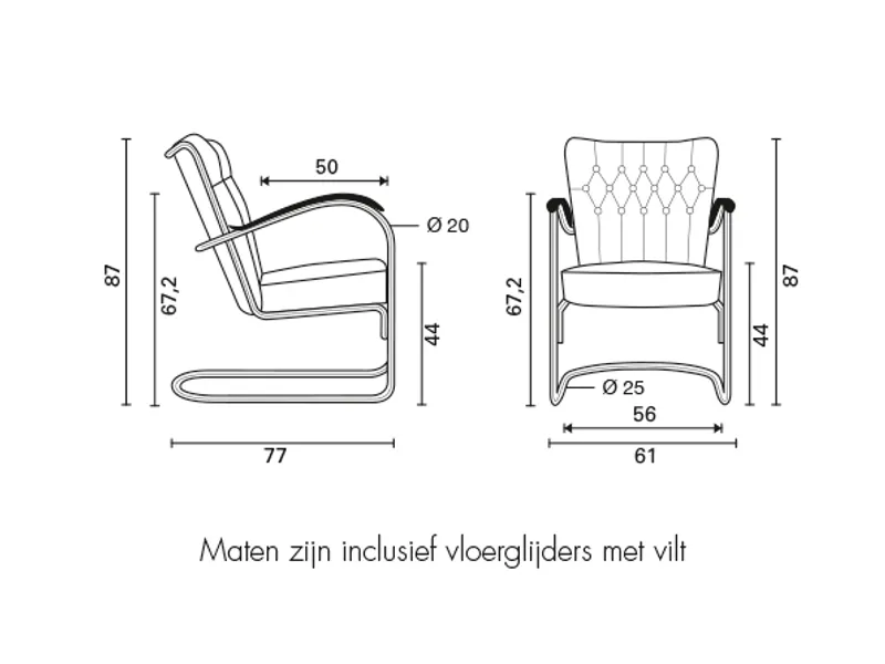 Gispen 412SGE tekening
