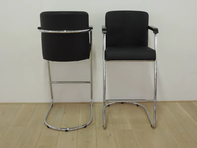 JDB 703b Barkruk Leer zwart