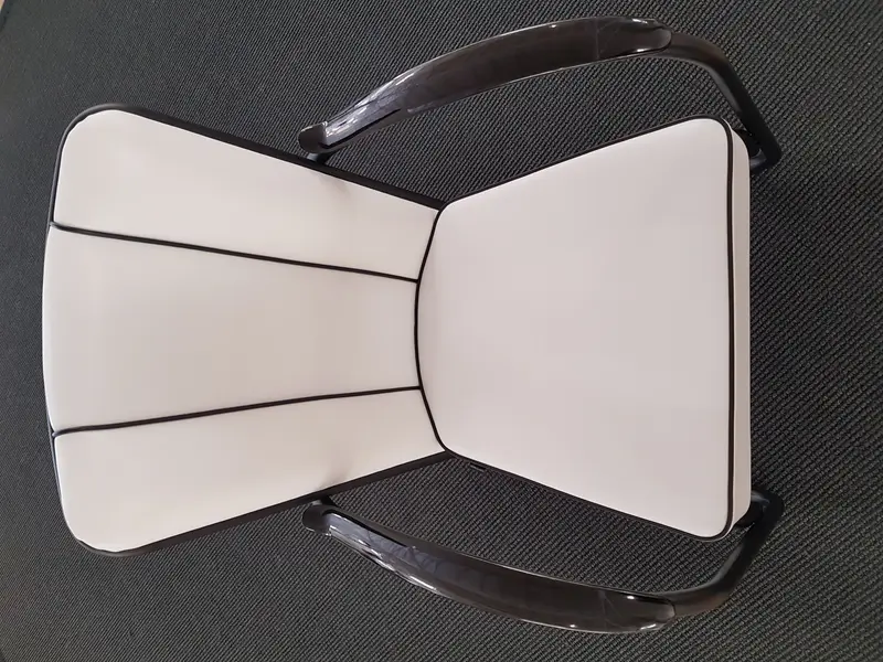 Gispen 412S zwart frame + Bekleding WIT  Leer
