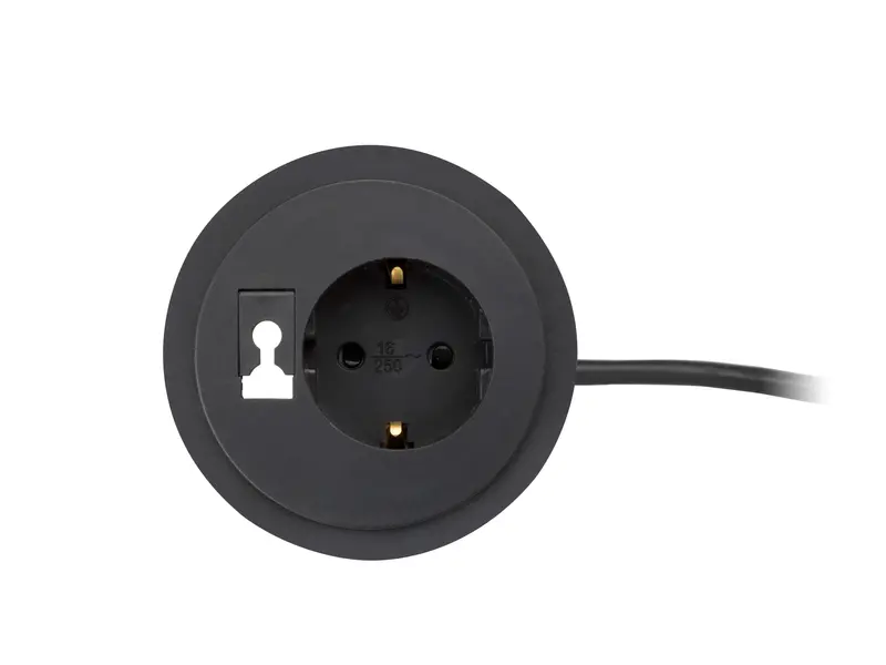 Power Spot met kabeldoorvoer zwartPower Spot met kabeldoorvoer zwart