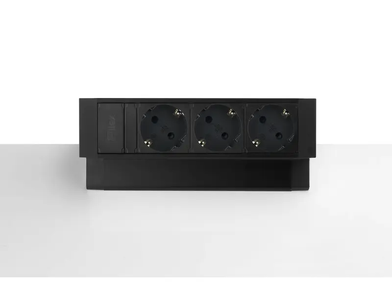 Power Desk Up 3x stroom zwart