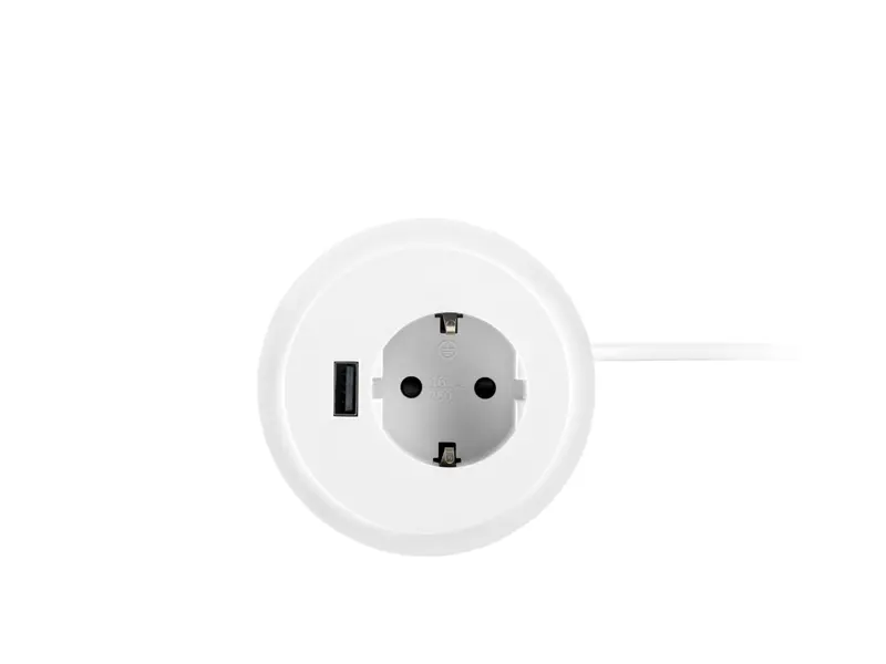Power Spot met USB charger wit