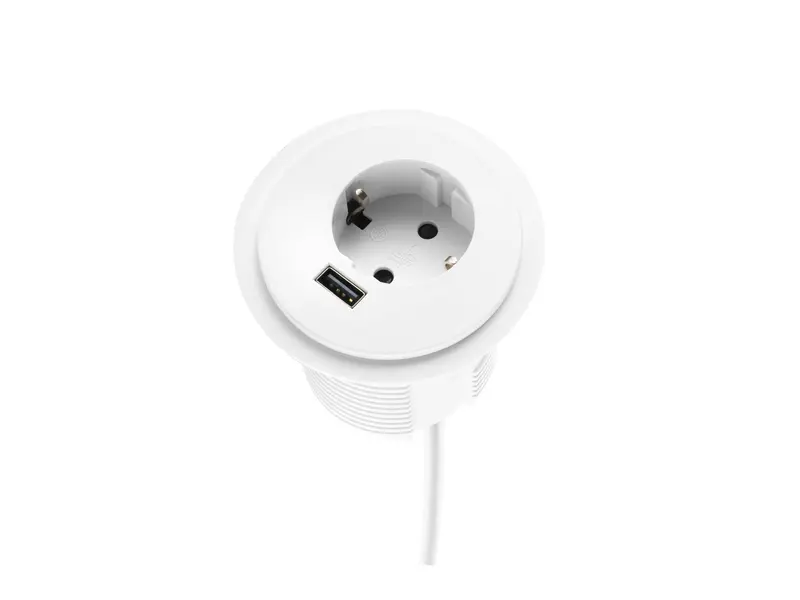 Power Spot met USB charger wit