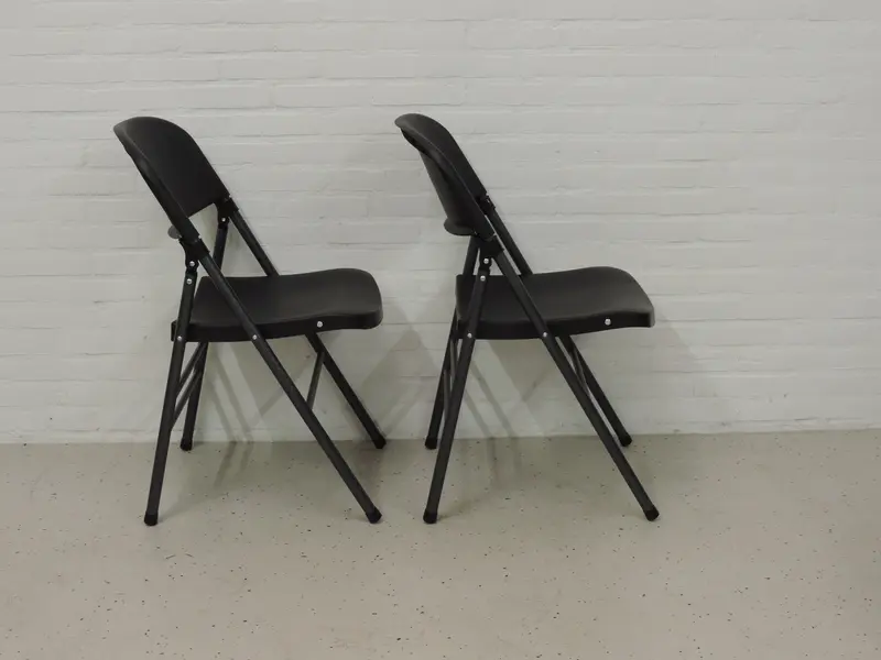 Klapstoel kunststof zwart