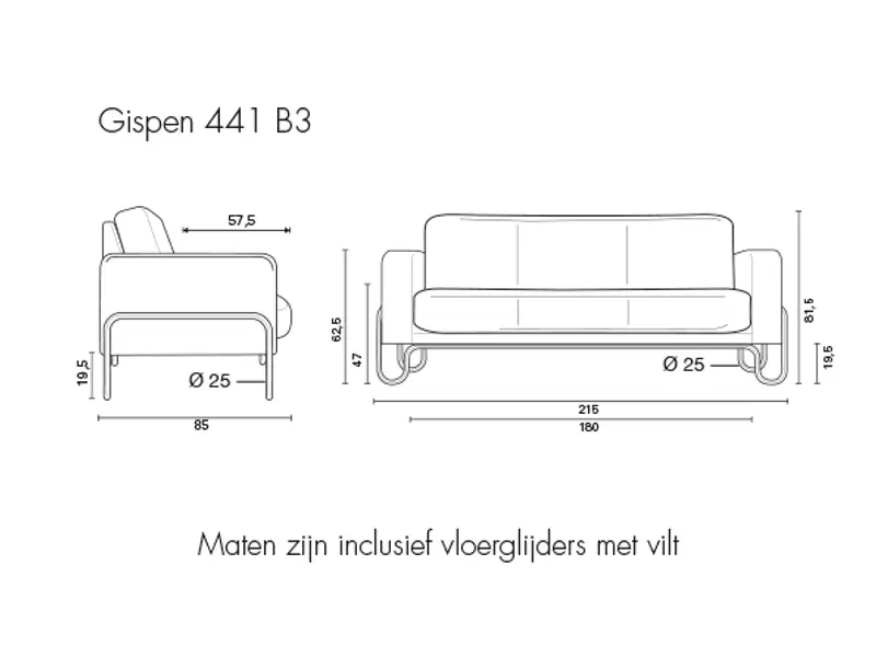 GISPEN 441 3-ZITS BANK