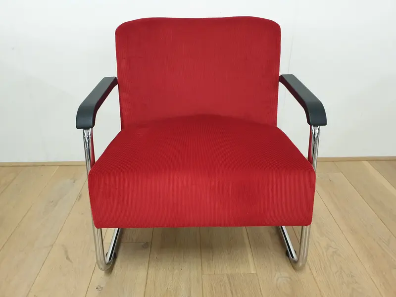 Gispen Today JdB 602 fauteuil Manchester ribstof Antraciet