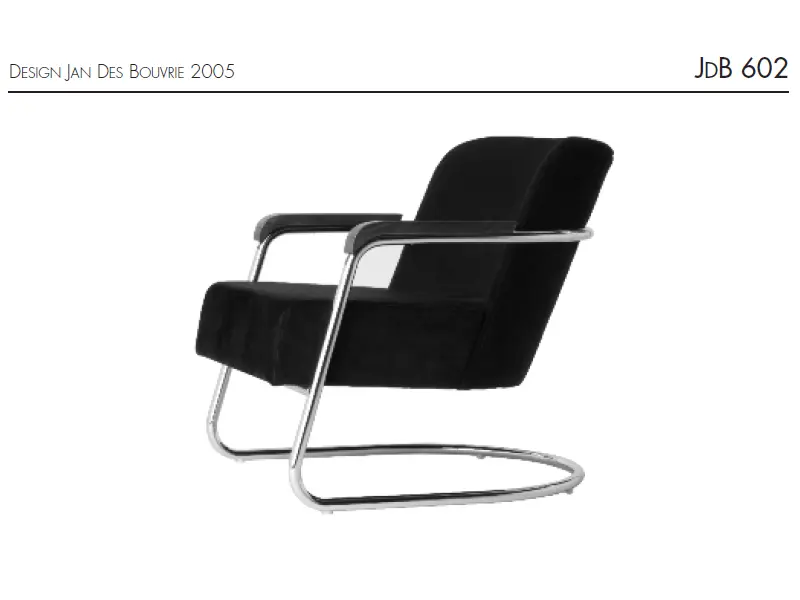 Gispen Today JdB 602 fauteuil Manchester ribstof Antraciet