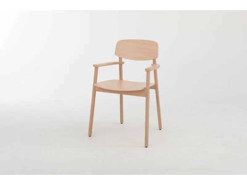 FAYA  houten stoel met armleggers