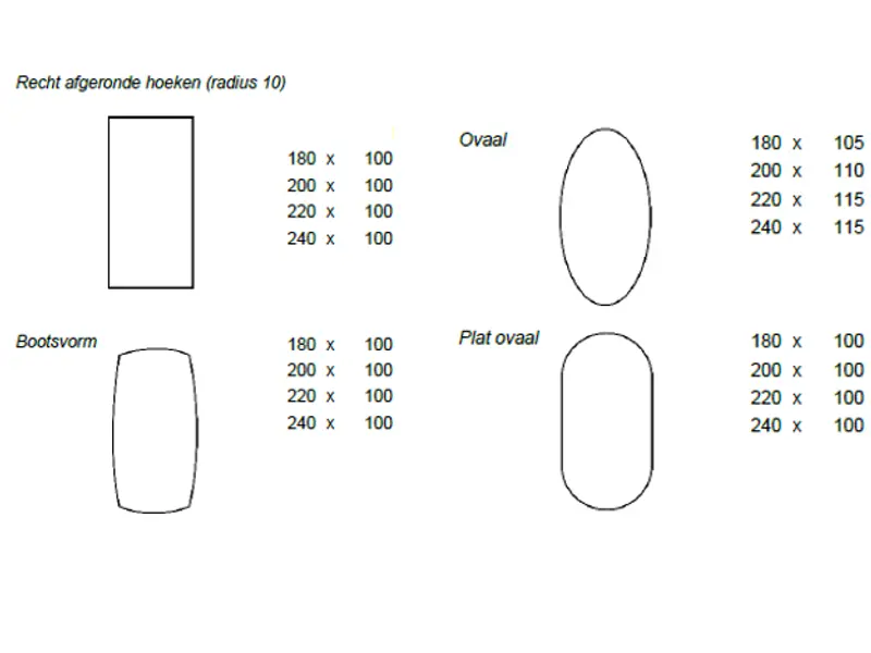 CHAT  eetkamertafel / vergadertafel