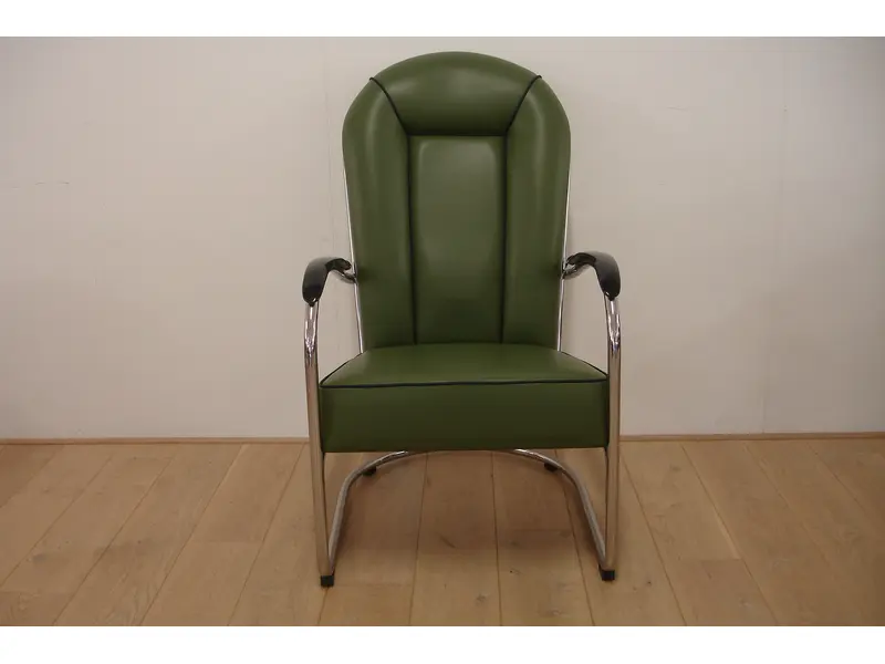 Gispen AA   Leer  Groen + zwarte bies