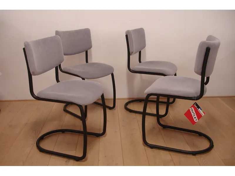 Gispen Today 1001 zwart frame / ribstof grijs